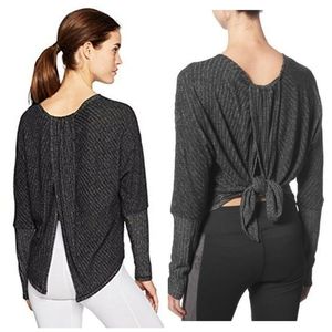 Splendid Split Back Tie Knot Long Sleeve Top